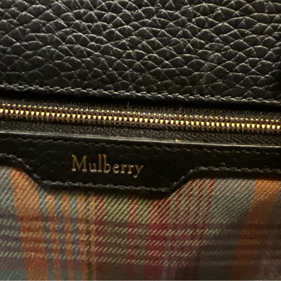 EUC Mulberry Belted Bayswater Pebbled Satchel Black Leather Shoulder Bag - Picture 10 of 16